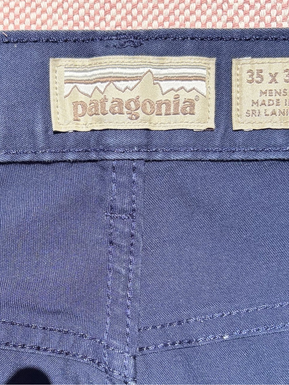 Patagonia Navy Men’s Twill Traveler 5 Pocket Chino Pant- 35 x 32 - Picture 5 of 7